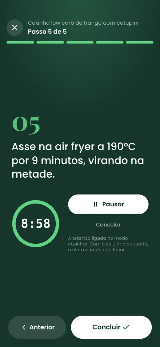 Tela do app Air 15 min no celular