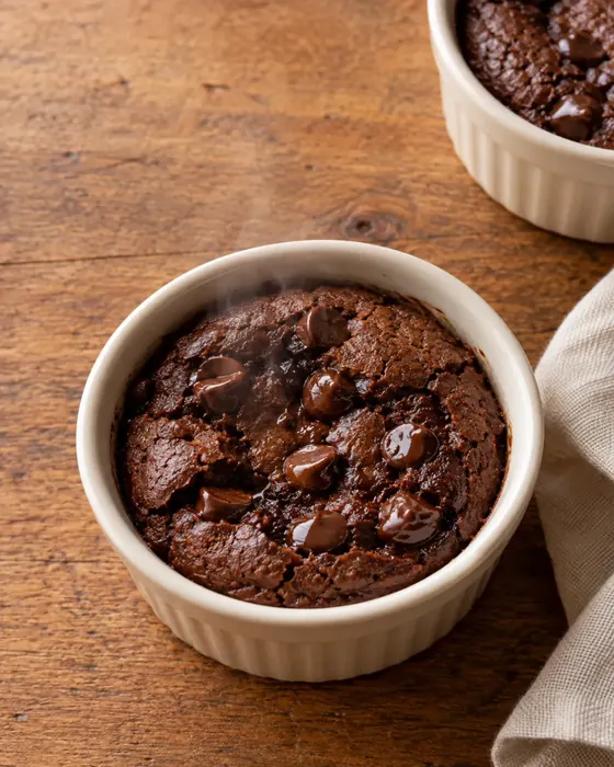 Brownie de cacau em ramequim